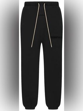 Essentials Fear Of God Jet Black Sweatpants/Joggers